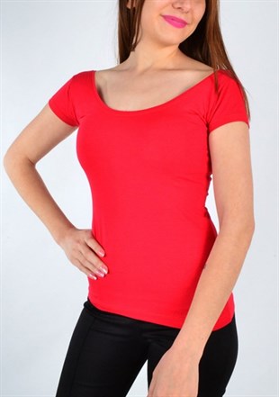 Kırmızı Kadın T-shirt
